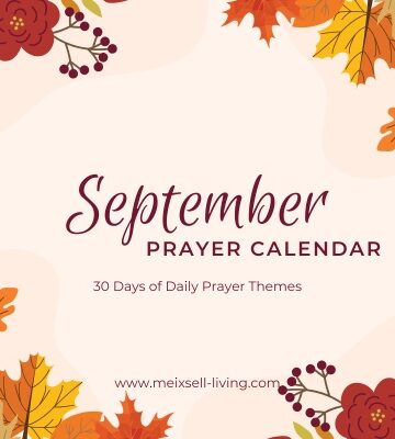 September Prayer Calendar www.meixsell-living.com